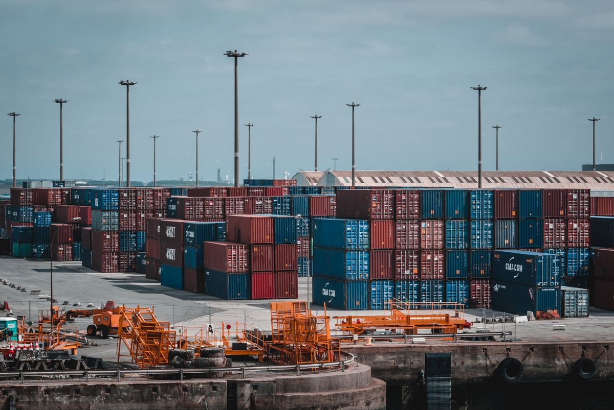 Cargo container ship